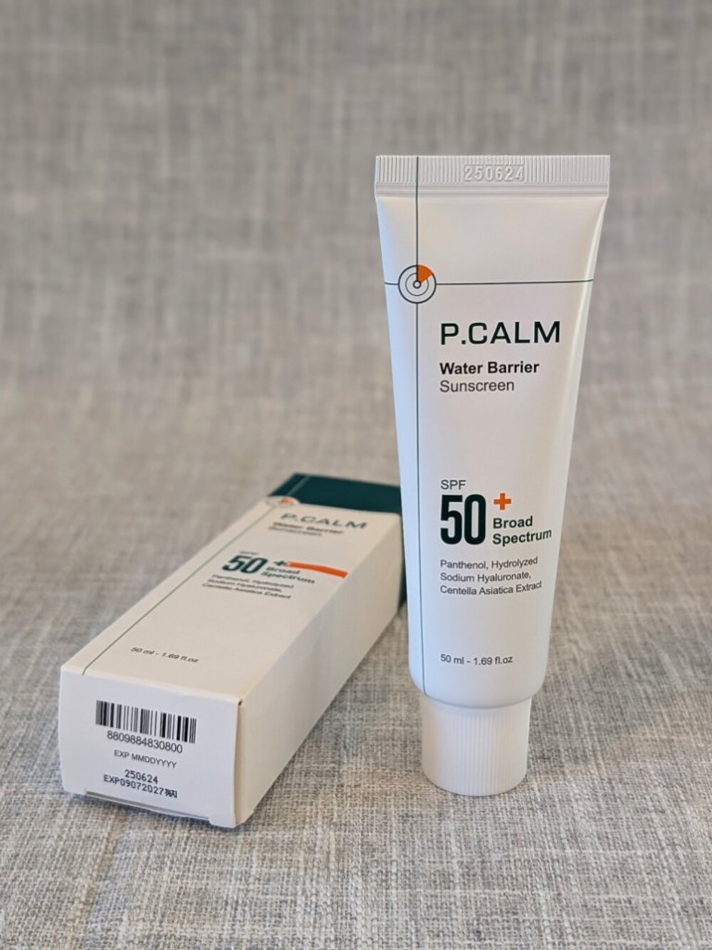 Korean Sunscreen, P.Calm Water Barrier Sun Cream SPF50, 1.69oz, Expires 9/7/27
